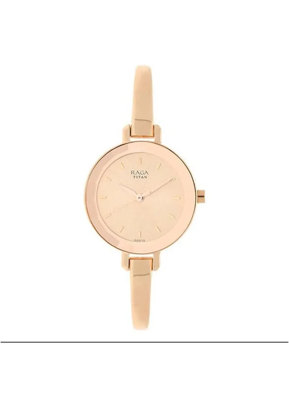 تيتان Titan Raga Viva Quartz Analog Rose Gold Dial Rose Gold Metal Strap Watch for Women - NT2575WM01